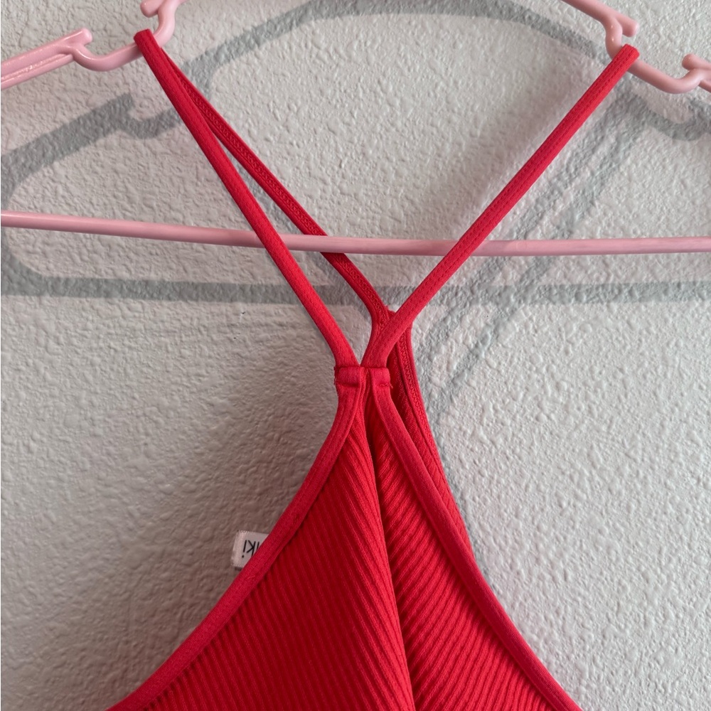 Nikibiki Red Ribbed Crop Top - Picture 4 of 4